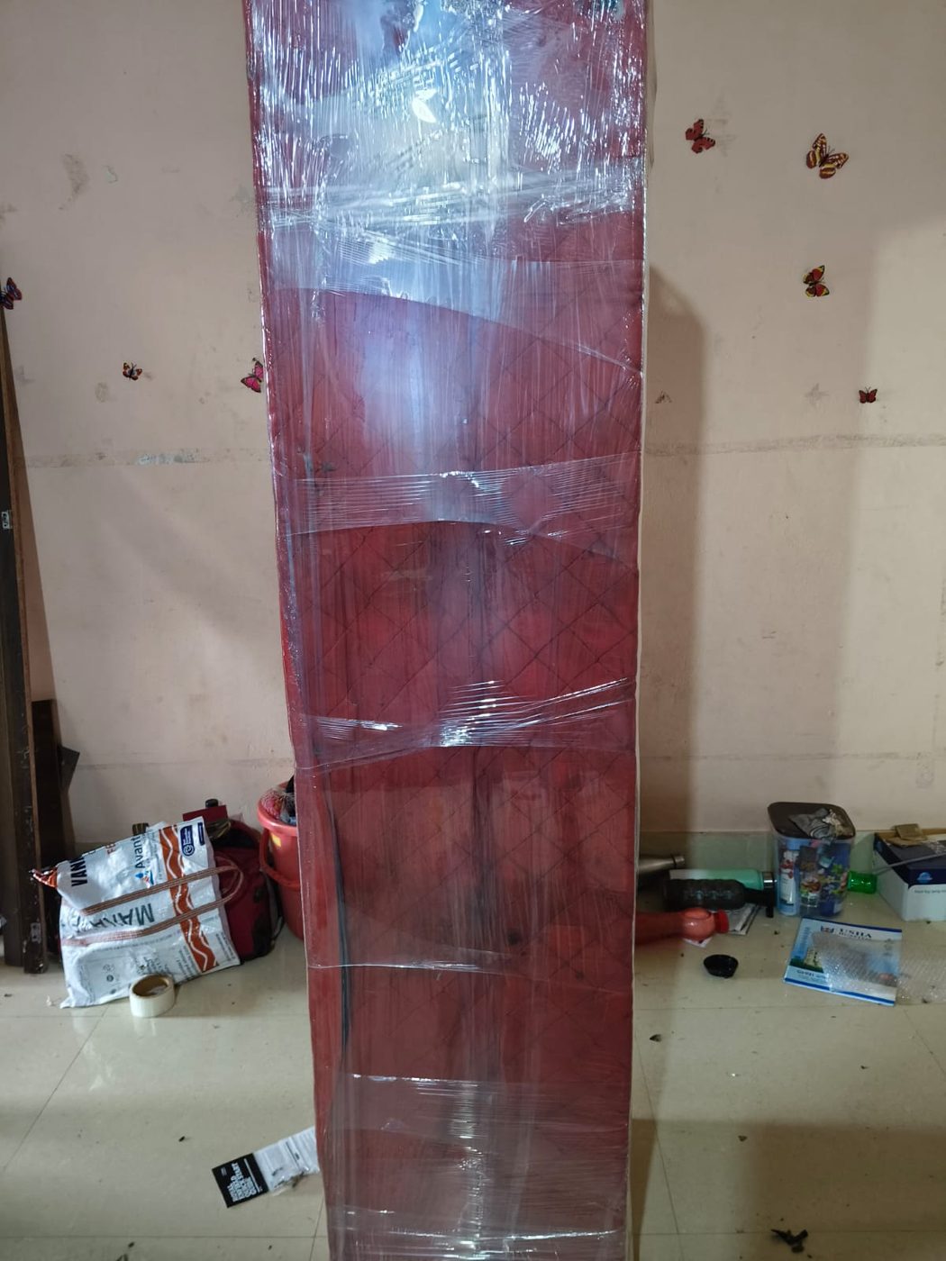 Furniture wrapped for safe transit